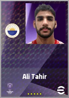 Ali Tahir eFootball 2026 player card, 60 OVR CB