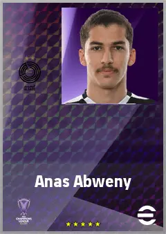Anas Abweny eFootball 2026 player card, 61 OVR CMF