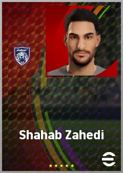Shahab Zahedi eFootball 2026 player card, 68 OVR CF