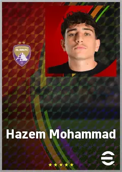 Hazem Mohammad eFootball 2026 player card, 62 OVR RWF
