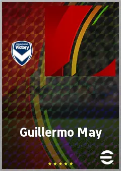 Guillermo May eFootball 2026 player card, 70 OVR CF