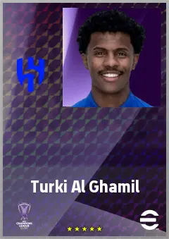 Turki Al Ghamil eFootball 2026 player card, 63 OVR CF