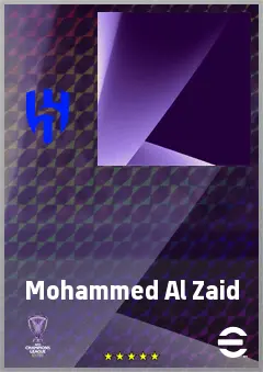 Mohammed Al Zaid eFootball 2026 player card, 63 OVR CMF