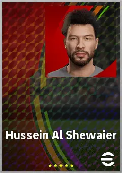 Hussein Al Shewaier eFootball 2026 player card, 62 OVR CB