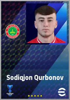 Sodiqjon Qurbonov eFootball 2026 player card, 64 OVR CB