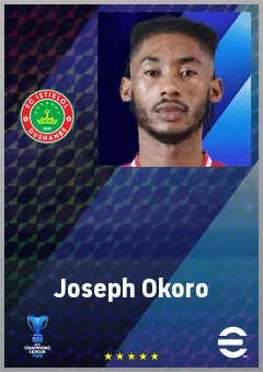 Joseph Okoro eFootball 2026 player card, 65 OVR DMF