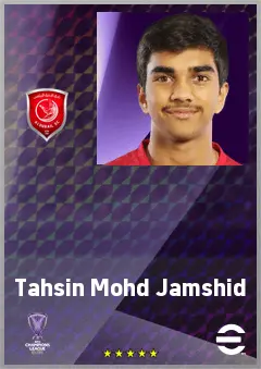 Tahsin Mohd Jamshid eFootball 2026 player card, 63 OVR CF