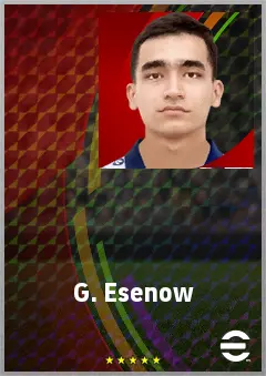 G. Esenow eFootball 2026 player card, 62 OVR CF