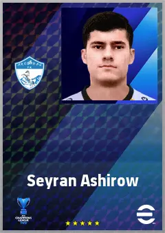 Seyran Ashirow eFootball 2026 player card, 62 OVR GK