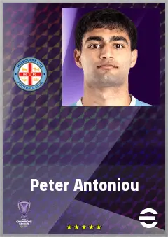 Peter Antoniou eFootball 2026 player card, 63 OVR RB