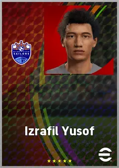 Izrafil Yusof eFootball 2026 player card, 61 OVR RWF