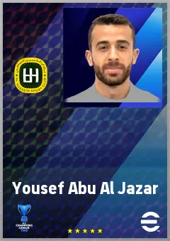 Yousef Abu Al Jazar eFootball 2026 player card, 66 OVR DMF