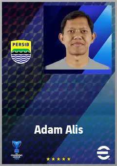 Adam Alis eFootball 2026 player card, 65 OVR AMF