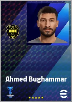 Ahmed Bughammar eFootball 2026 player card, 66 OVR CB