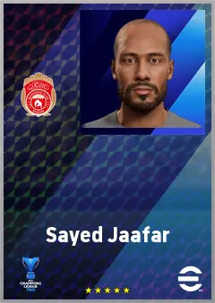 Sayed Jaafar eFootball 2026 player card, 66 OVR GK