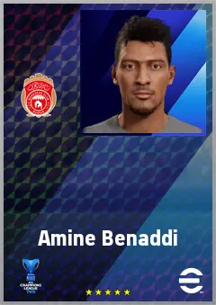 Amine Benaddi eFootball 2026 player card, 68 OVR CB