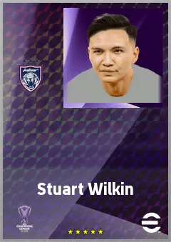 Stuart Wilkin eFootball 2026 player card, 70 OVR CMF