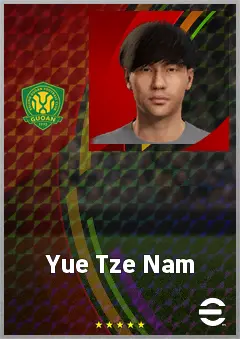Yue Tze Nam eFootball 2026 player card, 70 OVR RB