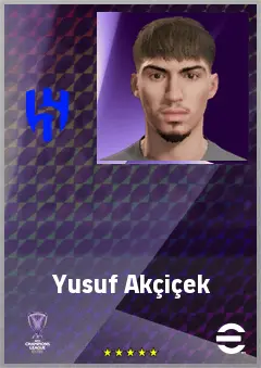 Yusuf Akçiçek eFootball 2026 player card, 71 OVR CB