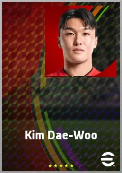 Kim Dae-Woo eFootball 2026 player card, 64 OVR CMF