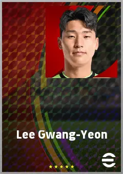 Lee Gwang-Yeon eFootball 2026 player card, 67 OVR GK