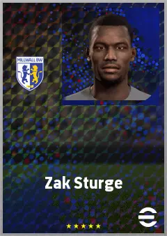 Zak Sturge eFootball 2026 player card, 69 OVR LB