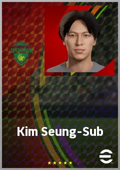 Kim Seung-Sub eFootball 2026 player card, 68 OVR LWF