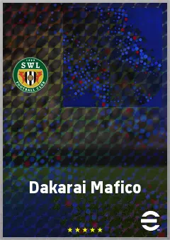 Dakarai Mafico eFootball 2026 player card, 61 OVR CMF