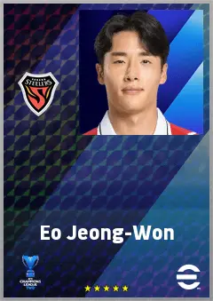 Eo Jeong-Won eFootball 2026 player card, 68 OVR LB