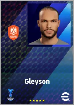 Gleyson eFootball 2026 player card, 67 OVR CF