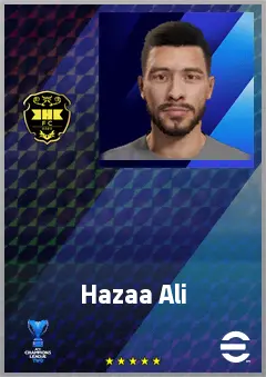 Hazaa Ali eFootball 2026 player card, 65 OVR LB