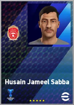 Husain Jameel Sabba eFootball 2026 player card, 63 OVR RB