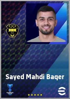Sayed Mahdi Baqer eFootball 2026 player card, 66 OVR CB