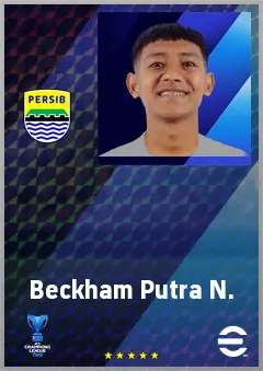 Beckham Putra N. eFootball 2026 player card, 65 OVR AMF