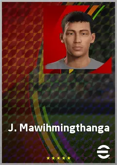 J. Mawihmingthanga eFootball 2026 player card, 62 OVR RWF