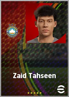Zaid Tahseen eFootball 2026 player card, 68 OVR CB