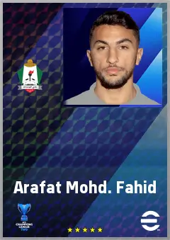Arafat Mohd. Fahid eFootball 2026 player card, 64 OVR CB