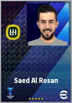 Saed Al Rosan eFootball 2026 player card, 65 OVR CB