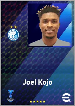 Joel Kojo eFootball 2026 player card, 68 OVR CF