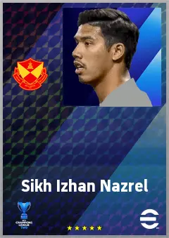 Sikh Izhan Nazrel eFootball 2026 player card, 69 OVR GK