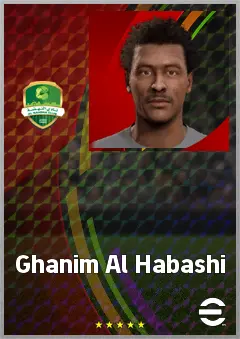 Ghanim Al Habashi eFootball 2026 player card, 66 OVR CB