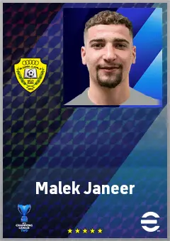 Malek Janeer eFootball 2026 player card, 63 OVR DMF