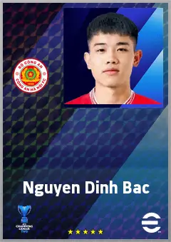 Nguyen Dinh Bac eFootball 2026 player card, 65 OVR LWF
