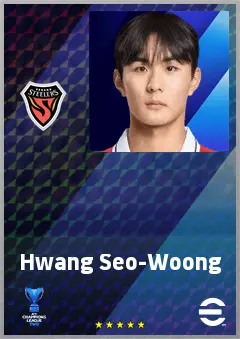Hwang Seo-Woong eFootball 2026 player card, 61 OVR CMF
