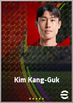 Kim Kang-Guk eFootball 2026 player card, 65 OVR CMF