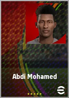 Abdi Mohamed eFootball 2026 player card, 69 OVR RB