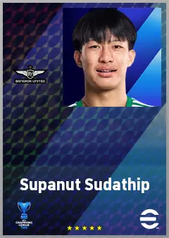 Supanut Sudathip eFootball 2026 player card, 62 OVR GK