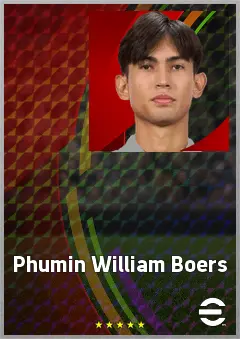 Phumin William Boers eFootball 2026 player card, 64 OVR CB