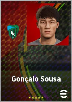 Gonçalo Sousa eFootball 2026 player card, 67 OVR RWF