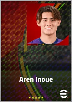Inoue Aren eFootball 2026 player card, 62 OVR SS